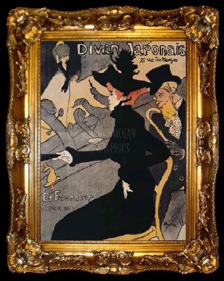 framed   Henri  Toulouse-Lautrec Le Divan Japonais, ta009-2